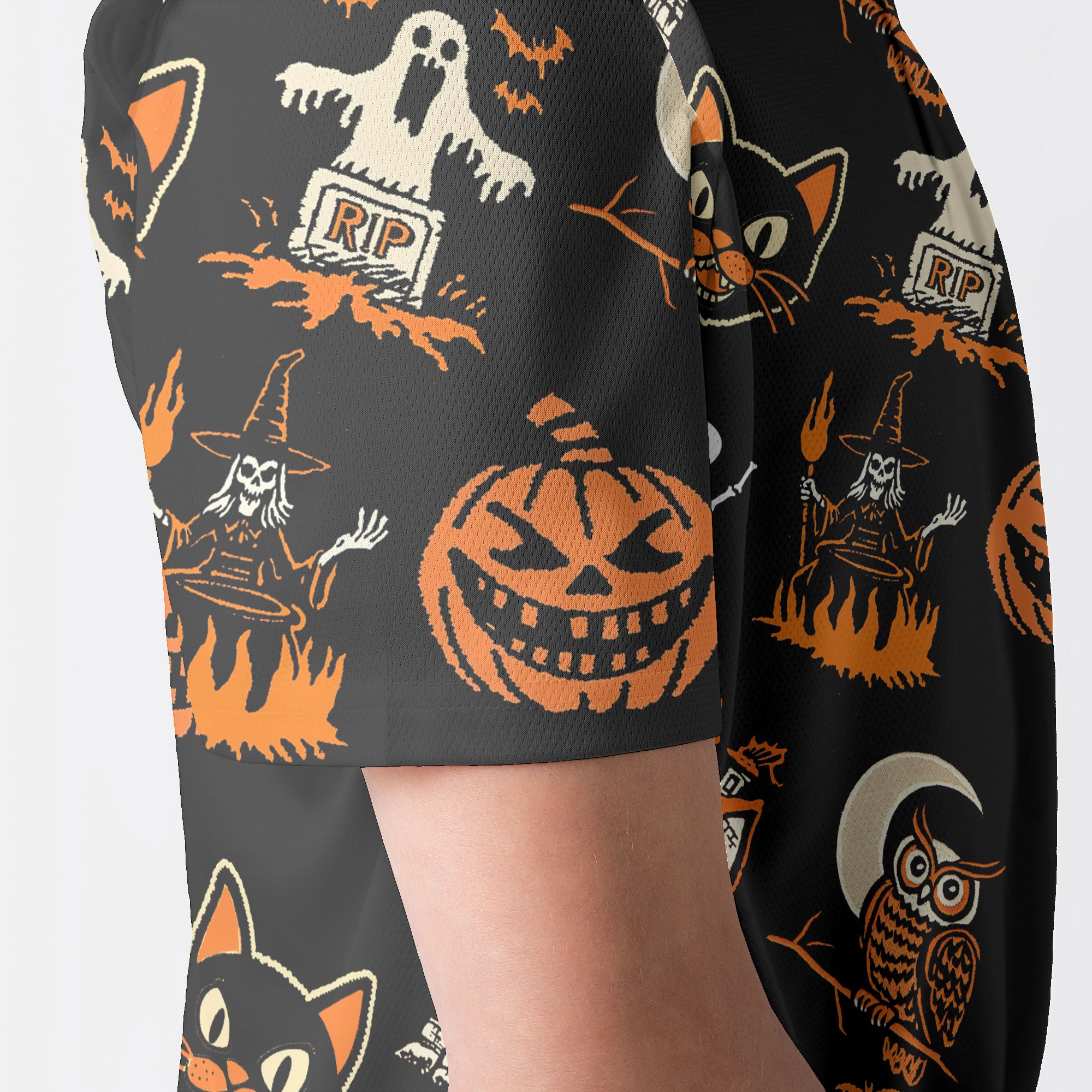 Funny Pumpkins Ghost Scary Halloween Pattern Polo Shirt - HYPERFAVOR