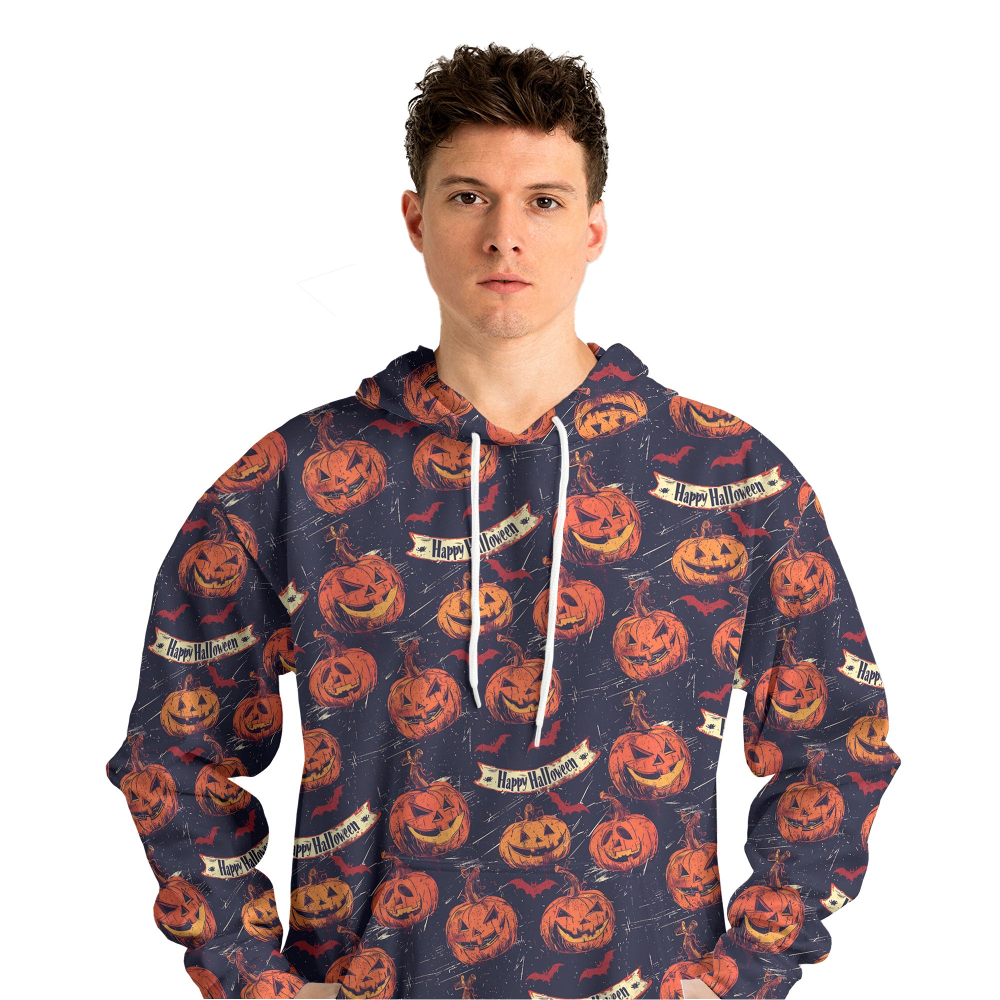 Fun Pumpkins Halloween,Trick Pumpkin Pattern For Men, For Woman Hoodie - HYPERFAVOR