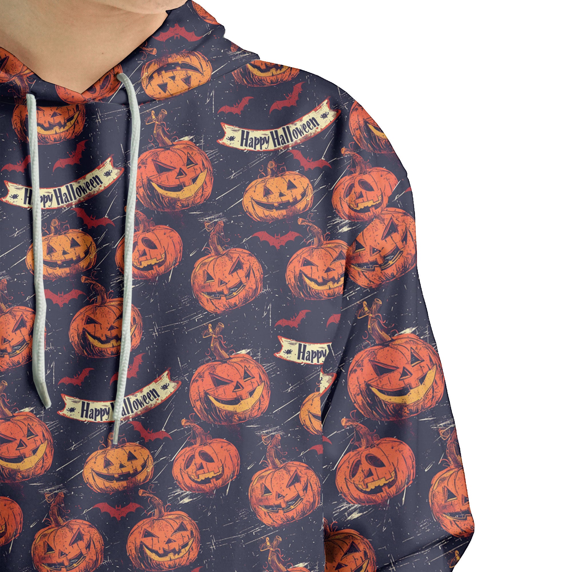 Fun Pumpkins Halloween,Trick Pumpkin Pattern For Men, For Woman Hoodie - HYPERFAVOR