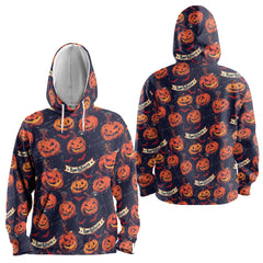 Fun Pumpkins Halloween,Trick Pumpkin Pattern For Men, For Woman Hoodie - HYPERFAVOR