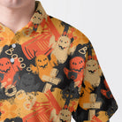 Funny Ghost Boo Halloween Abstract Seamless Pattern Polo Shirt - HYPERFAVOR