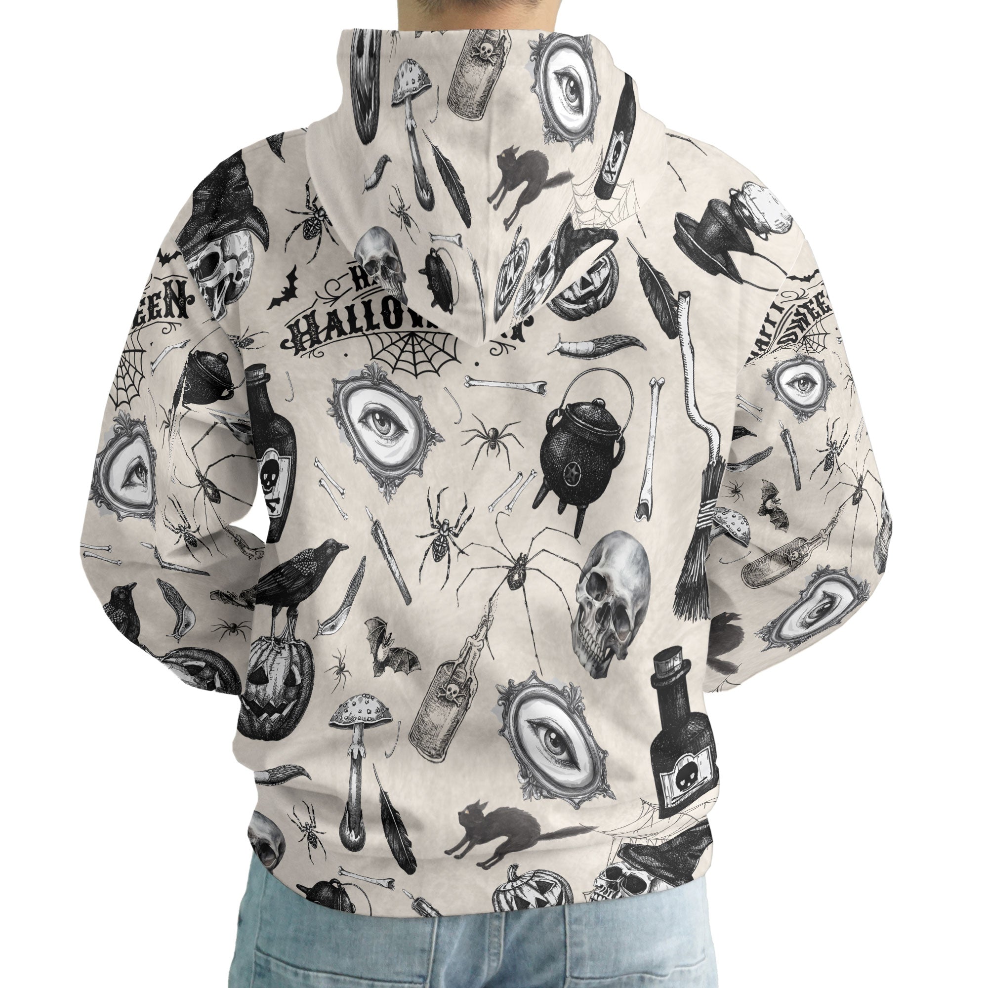 Funny Halloween Vintage Pattern Hoodie - HYPERFAVOR