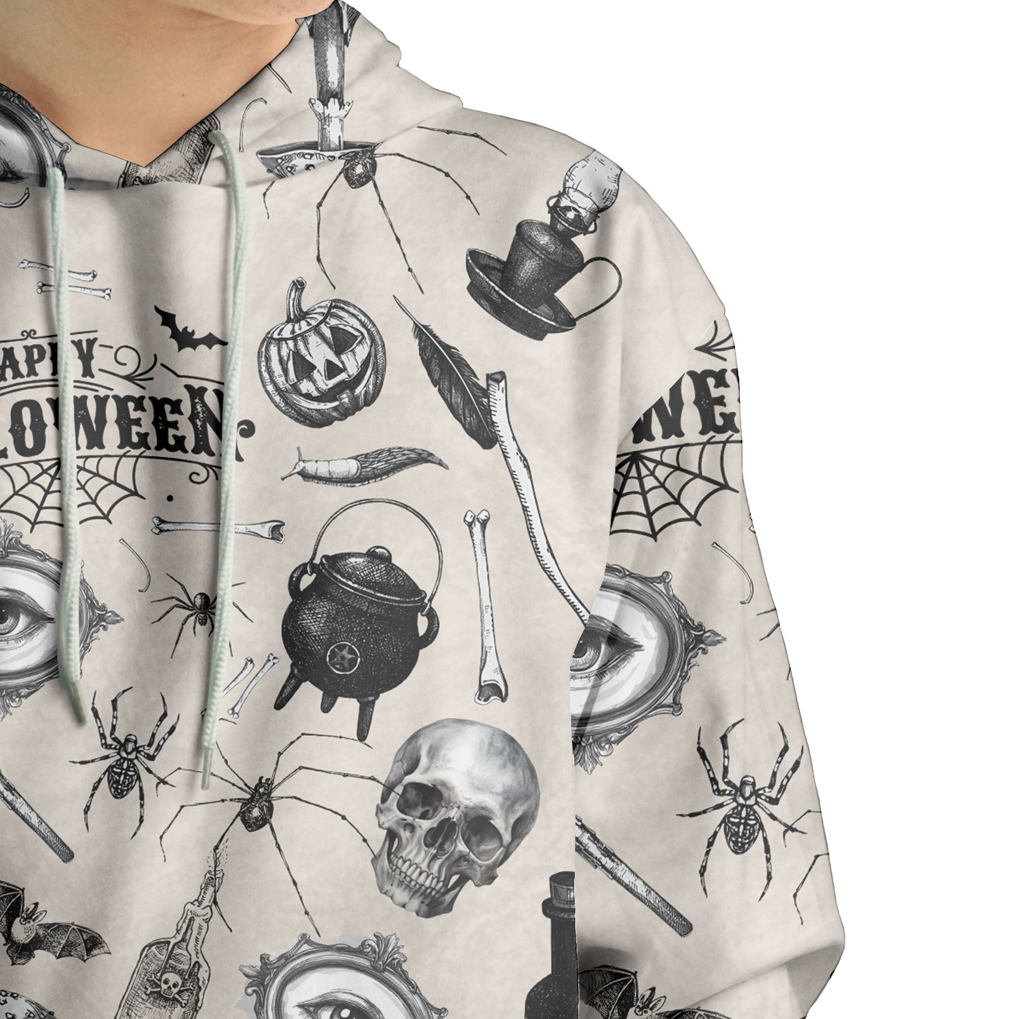 Funny Halloween Vintage Pattern Hoodie - HYPERFAVOR