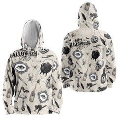 Funny Halloween Vintage Pattern Hoodie - HYPERFAVOR