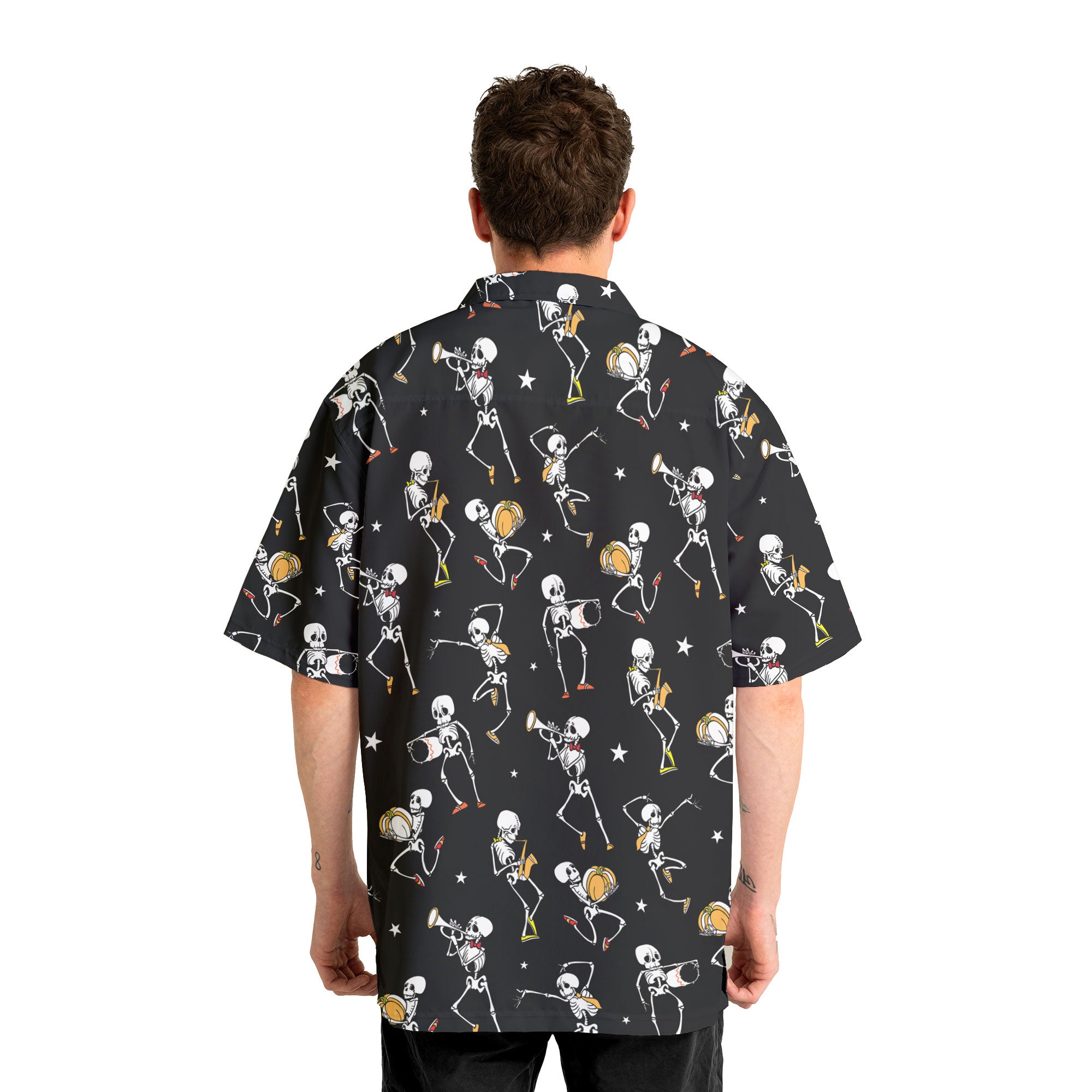 Funny Vintage Skull Dancing Halloween Hawaiian Shirt - HYPERFAVOR