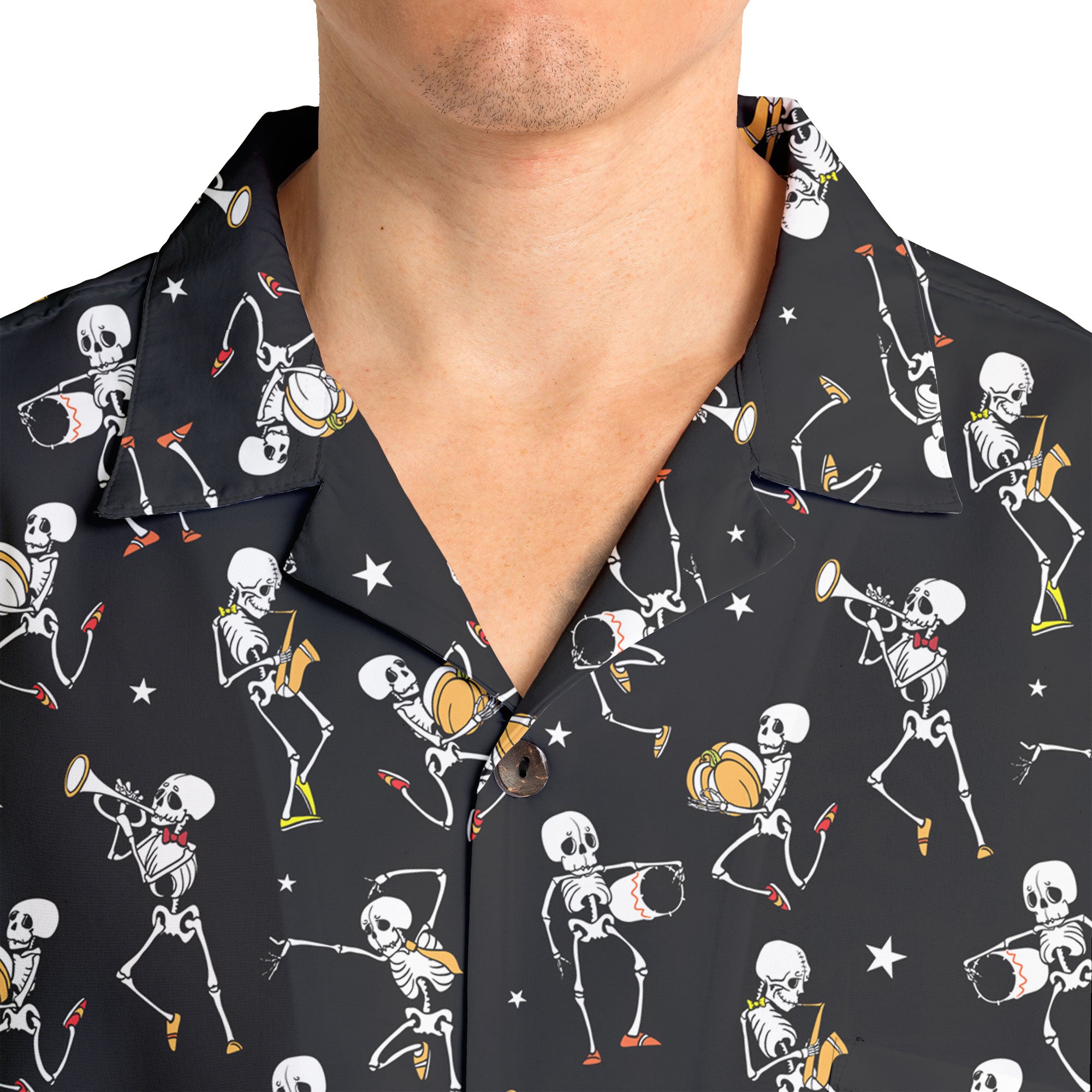 Funny Vintage Skull Dancing Halloween Hawaiian Shirt - HYPERFAVOR