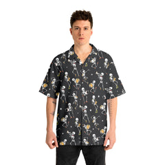 Funny Vintage Skull Dancing Halloween Hawaiian Shirt - HYPERFAVOR