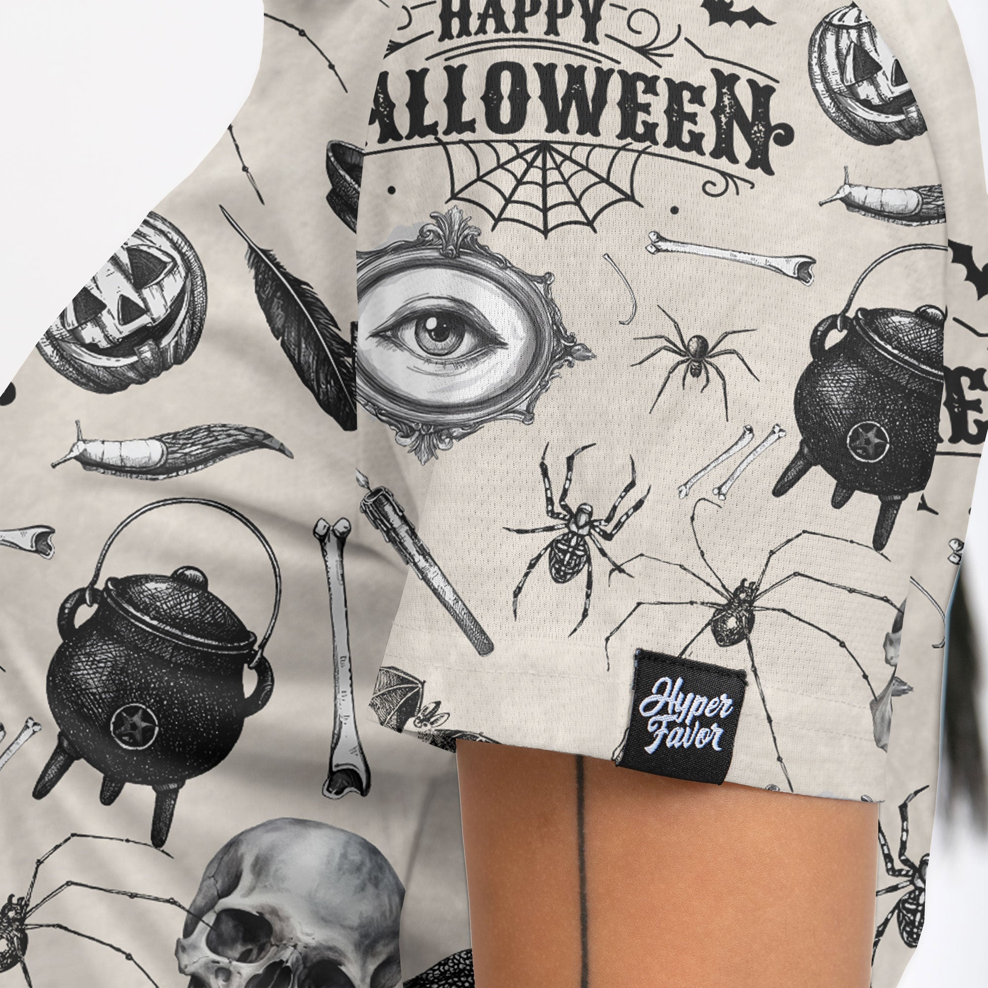 Funny Halloween Vintage Pattern Women Polo Shirt - HYPERFAVOR