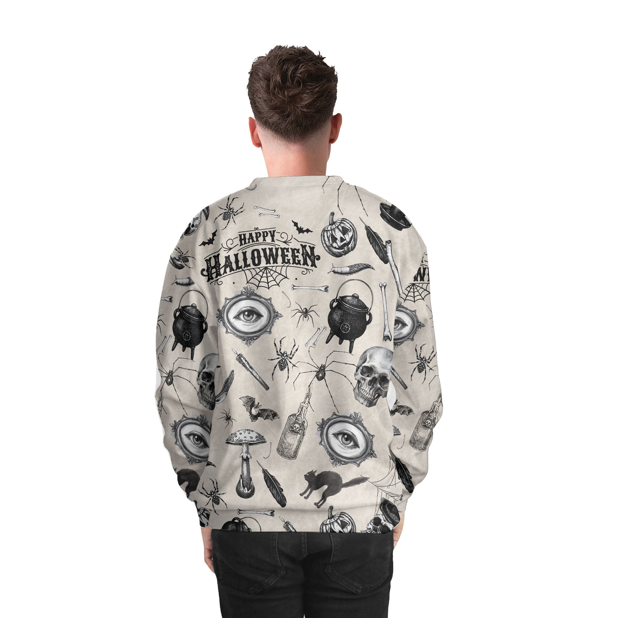 Funny Halloween Vintage Pattern Sweatshirt - HYPERFAVOR