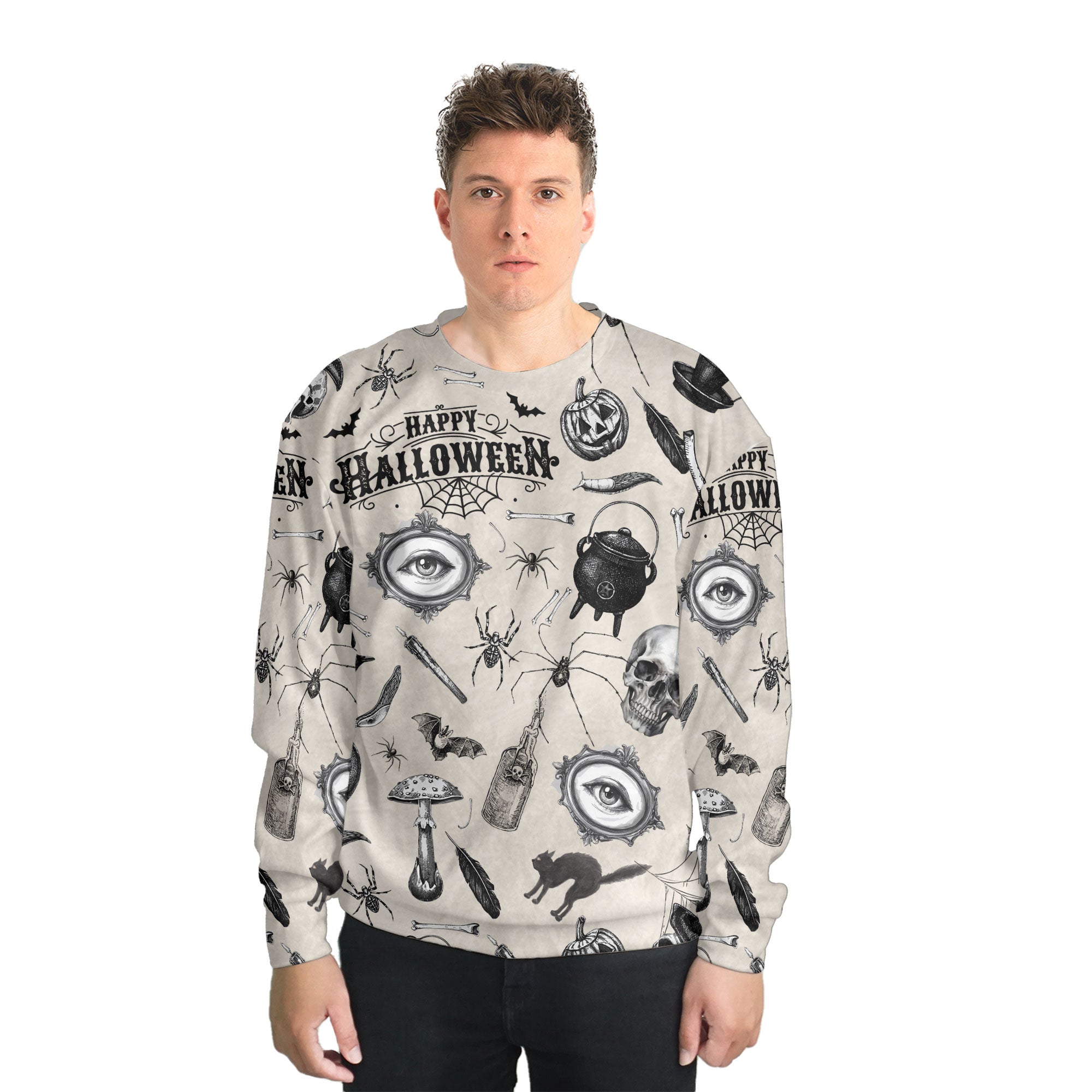 Funny Halloween Vintage Pattern Sweatshirt - HYPERFAVOR