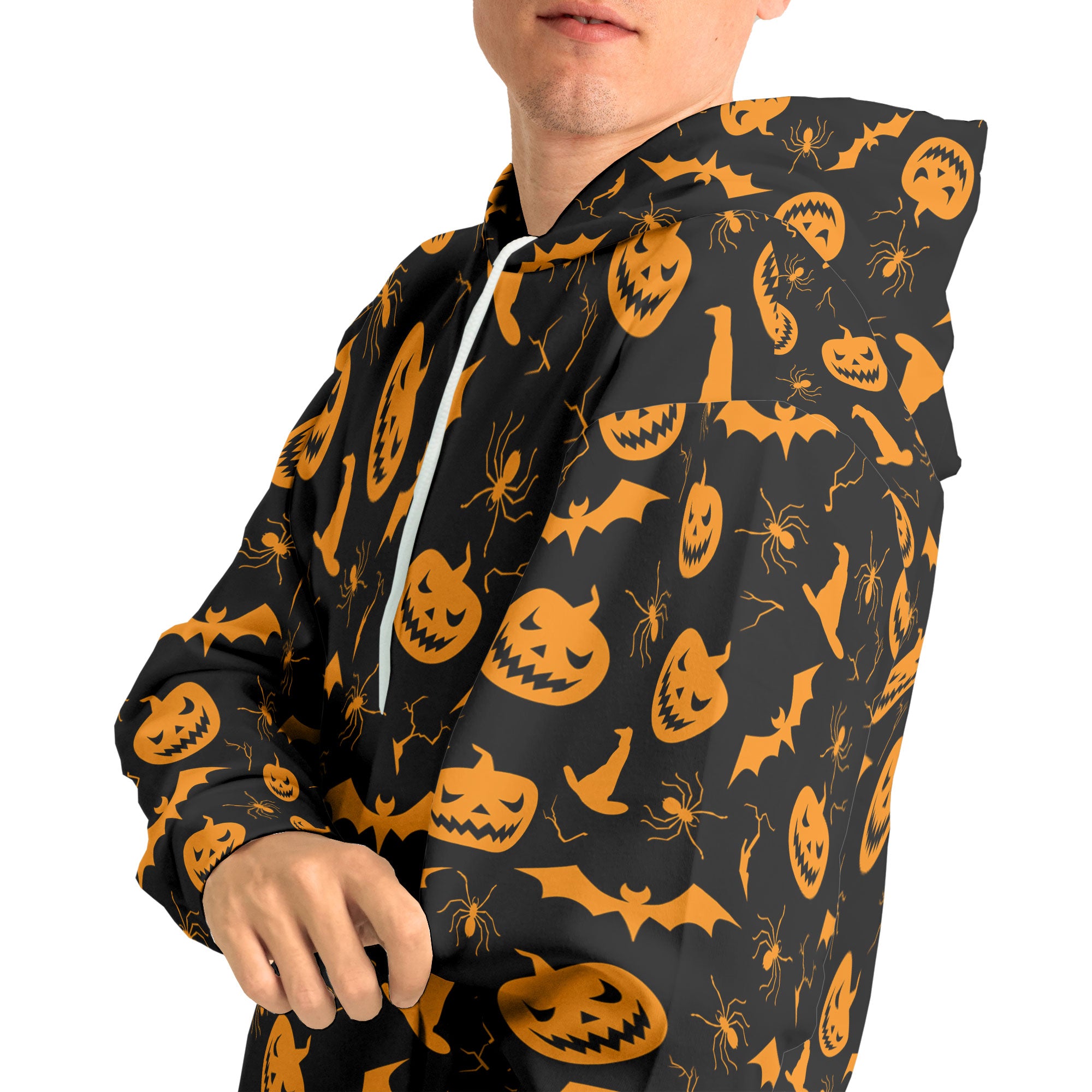 Funny Pumpkins Halloween Seamless Pattern Hoodie - HYPERFAVOR