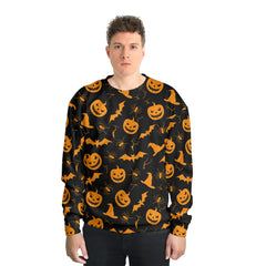 Funny Pumpkins Halloween Seamless Pattern Sweatshirt - HYPERFAVOR