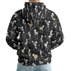 Funny Vintage Pattern Skull Dancing Halloween For Men, For Woman Hoodie - HYPERFAVOR