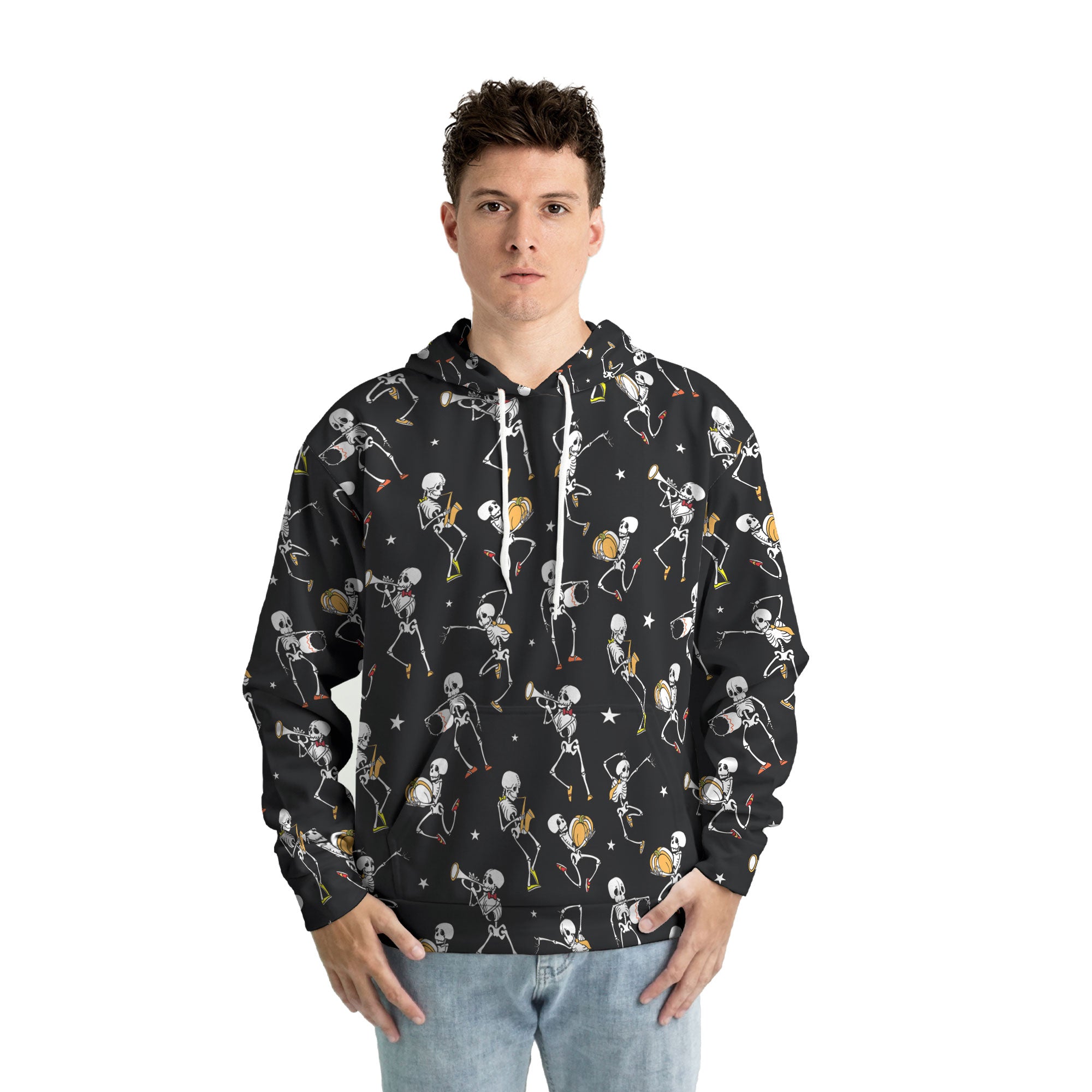 Funny Vintage Pattern Skull Dancing Halloween For Men, For Woman Hoodie - HYPERFAVOR