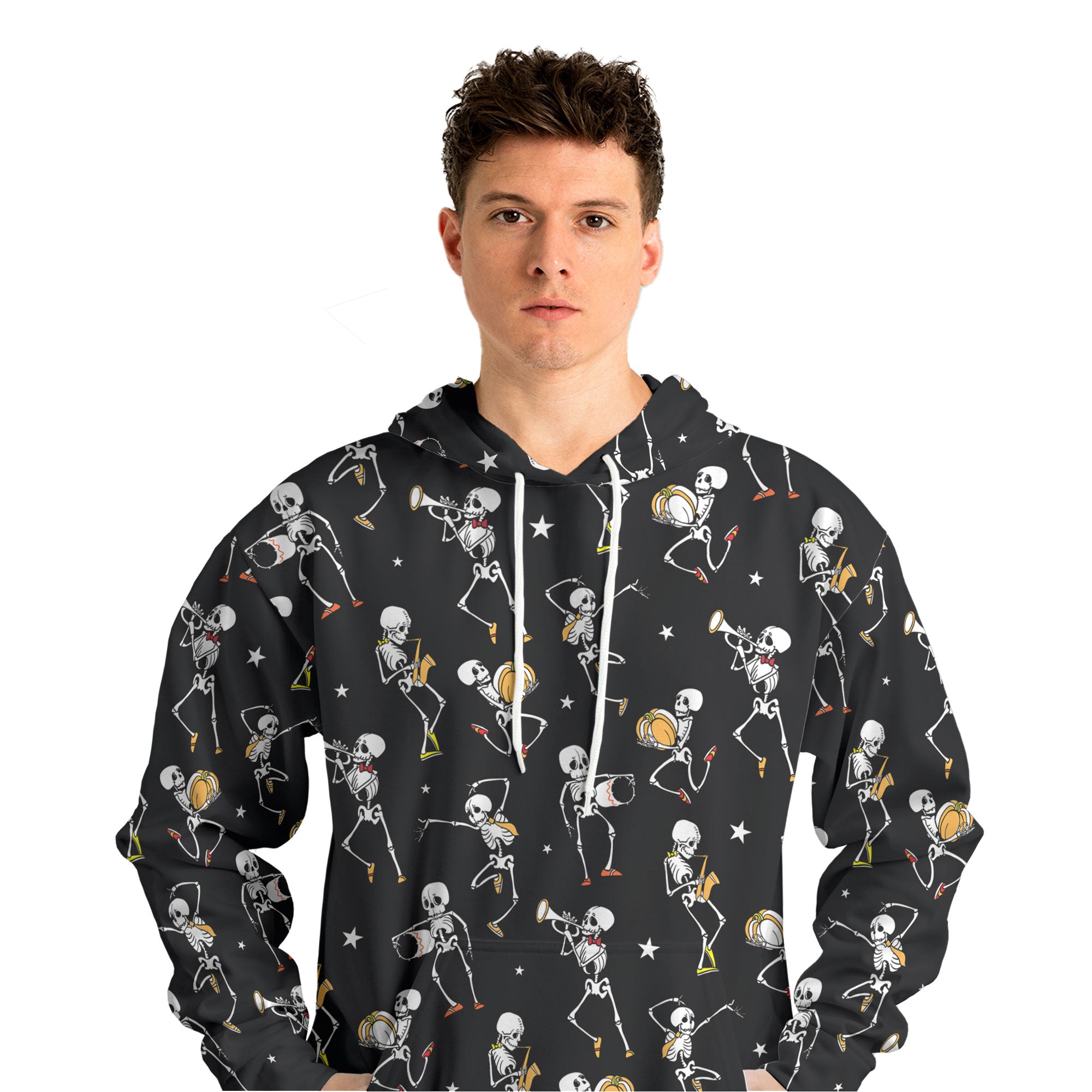 Funny Vintage Pattern Skull Dancing Halloween For Men, For Woman Hoodie - HYPERFAVOR