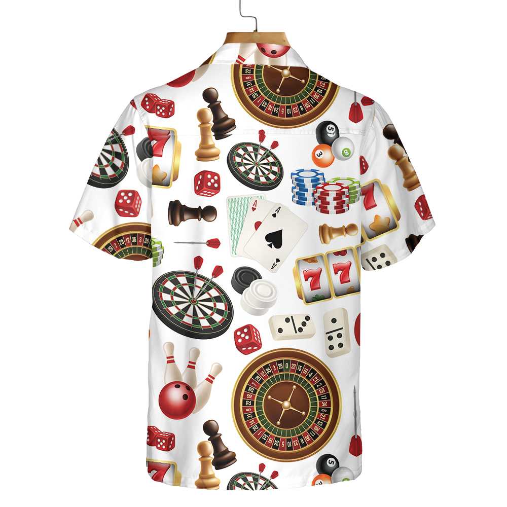 Games Together Hawaiian Shirt, Multiple Games Pattern Shirt