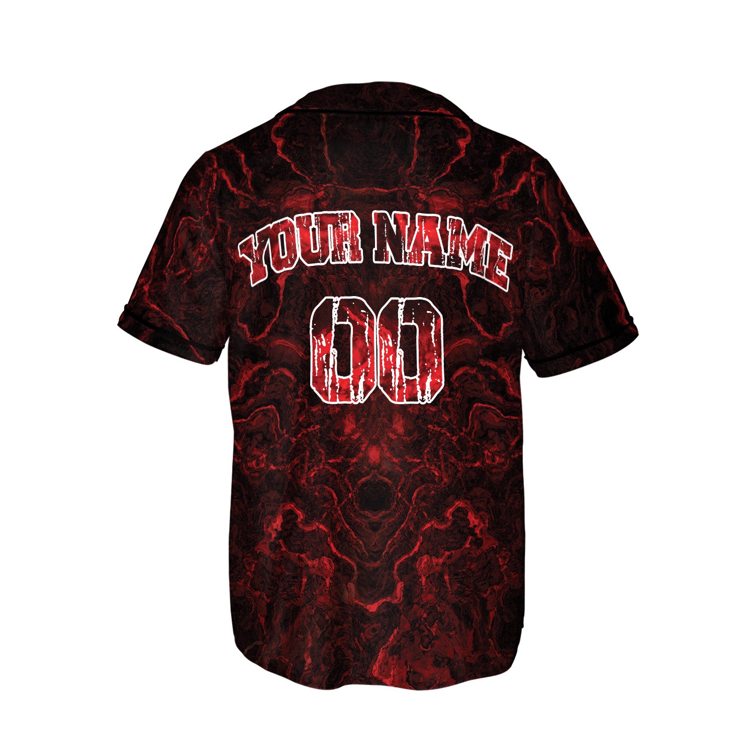 Ghost Blood Skull Custom Baseball Jersey - HYPERFAVOR