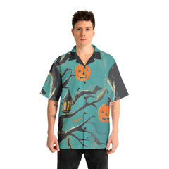 Spooky Ghost Pumpkins Halloween Hawaiian Shirt - HYPERFAVOR