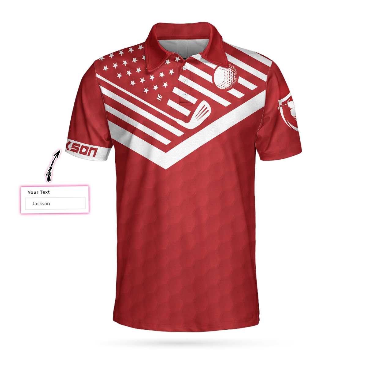 Black Pimps Sunday Red American Flag Golf Custom Polo Shirt, Personalized Shirt For Golfers