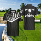 Golf Ball And Golf Club Custom Polo Shirt, Personalized Black American Flag Polo Shirt, Best Golf Shirt For Men