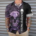 Gothic Skull Hawaiian Shirt, Cool Skull Black Shirt For Men And Women