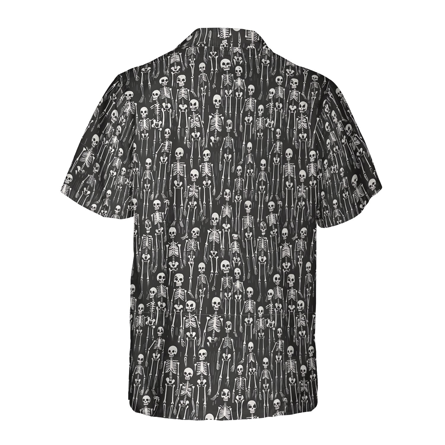 HYPERFAVOR Halloween Spooky Skeleton Hawaiian Shirt