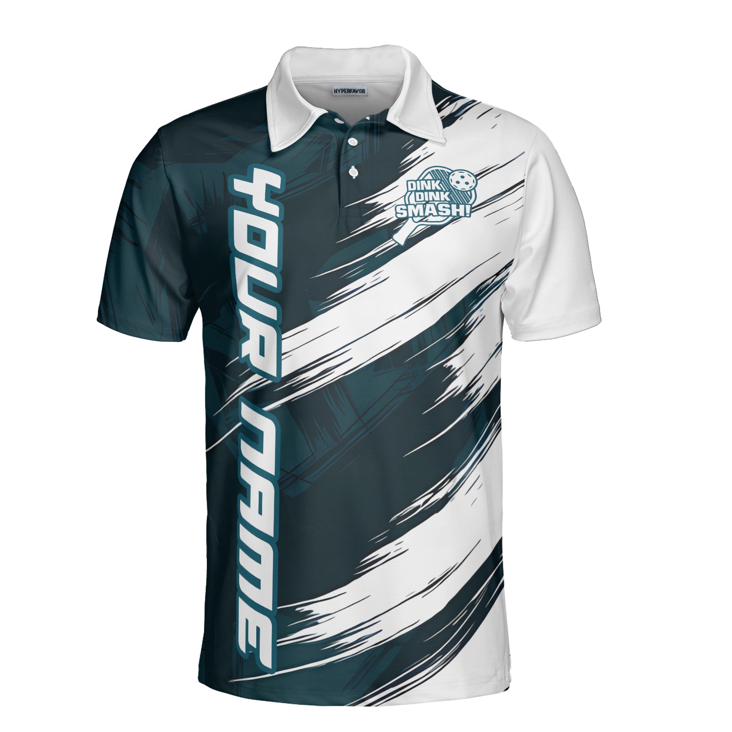 HYPERFAVOR Dink Dink Smash Custom Team Pickleball  Polo Shirt For Men