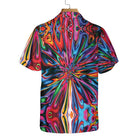 Hippie Colorful Kaleidoscope Hawaiian Shirt, Abstract Hippie Art Shirt, Unique Hippie Gift