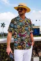 Hippie Dice & Love Flowers Hawaiian Shirt, Unique Hippie Shirt, Best Hippie Gift Ideas