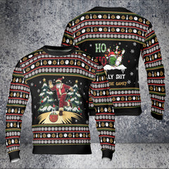 Ho Ho Holy Shot Ugly Christmas Sweater 