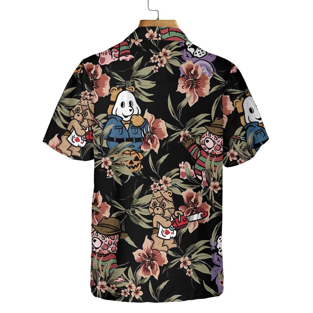 Horror Movie Characters Scare Dogs Halloween Hawaiian Shirt, Funny Halloween Shirt For Men & Women