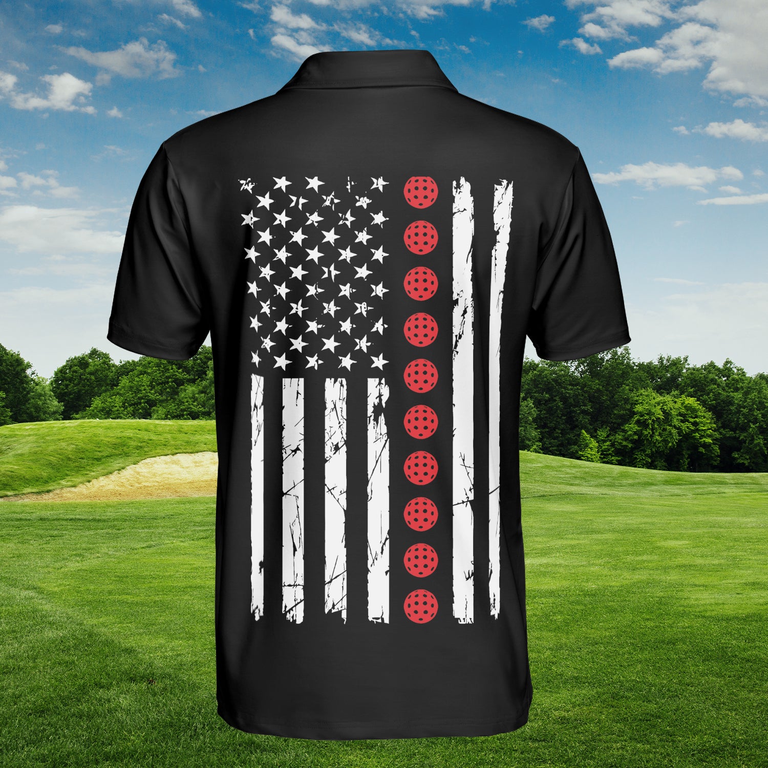 HYPERFAVOR American Flag Pickleball Custom Polo Shirt