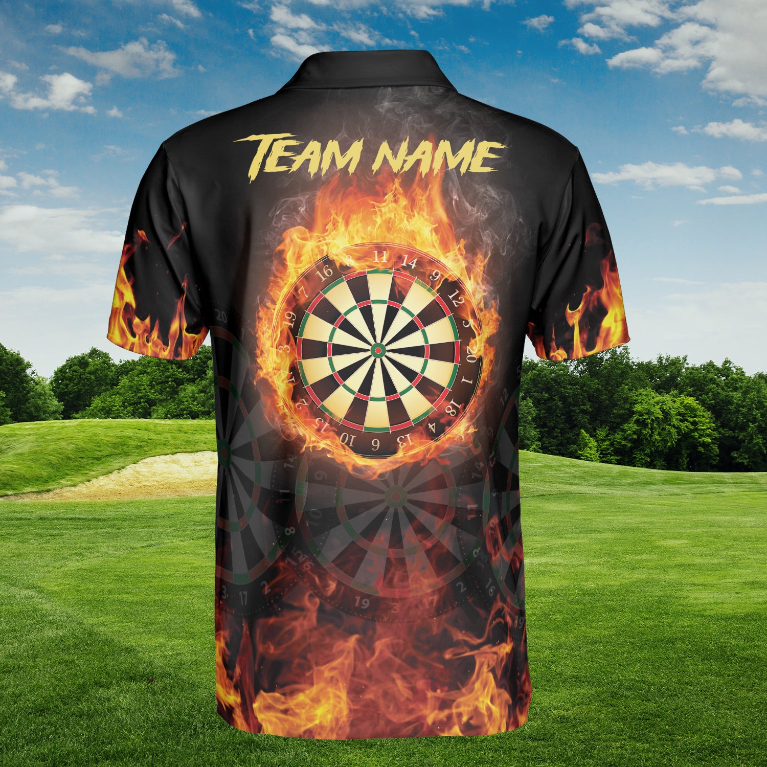 HYPERFAVOR Fire Flame Dart Custom Polo Shirt