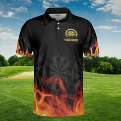 HYPERFAVOR Fire Flame Dart Custom Polo Shirt