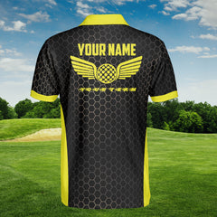 HYPERFAVOR Personalized Honeycomb Pattern Premium Golf Polo Shirt