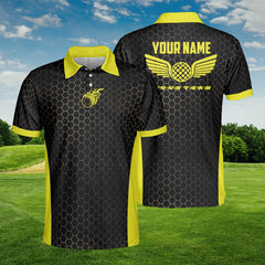 HYPERFAVOR Personalized Honeycomb Pattern Premium Golf Polo Shirt