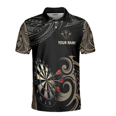 HYPERFAVOR Personalized Tribal Tattoo Dart Custom Polo Shirt