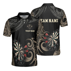 HYPERFAVOR Personalized Tribal Tattoo Dart Custom Polo Shirt