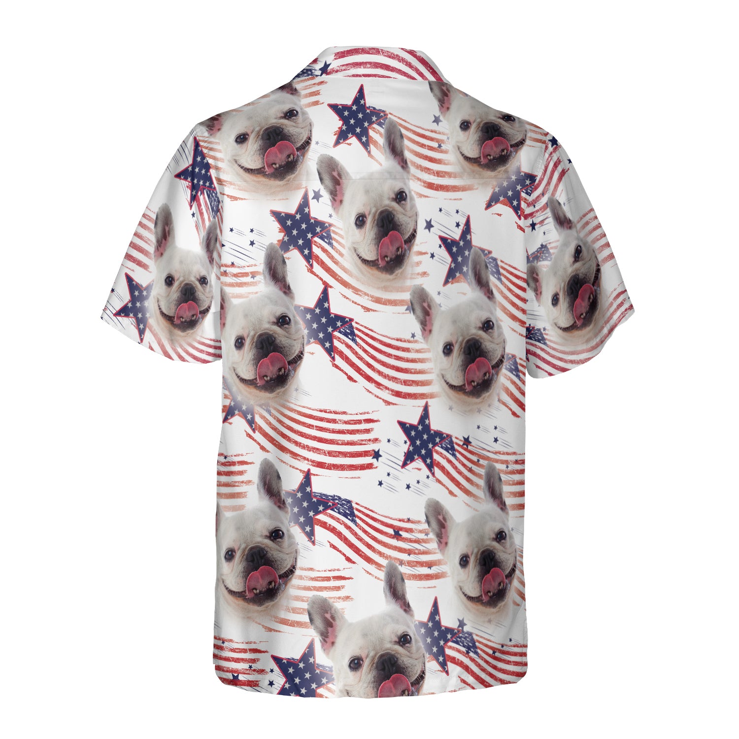 HYPERFAVOR American Flag Pitbull Personalized Hawaiian Shirt With Pet Face