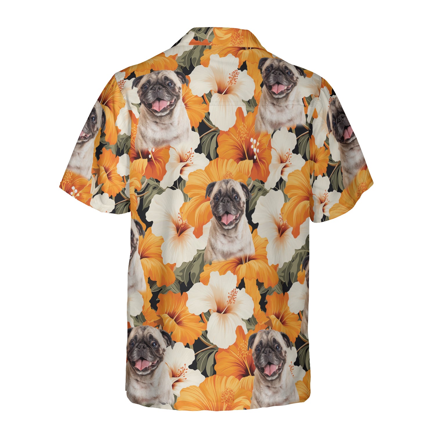 HYPERFAVOR Flowers Pattern Orange Color Custom Hawaiian Shirt For Pet Lovers