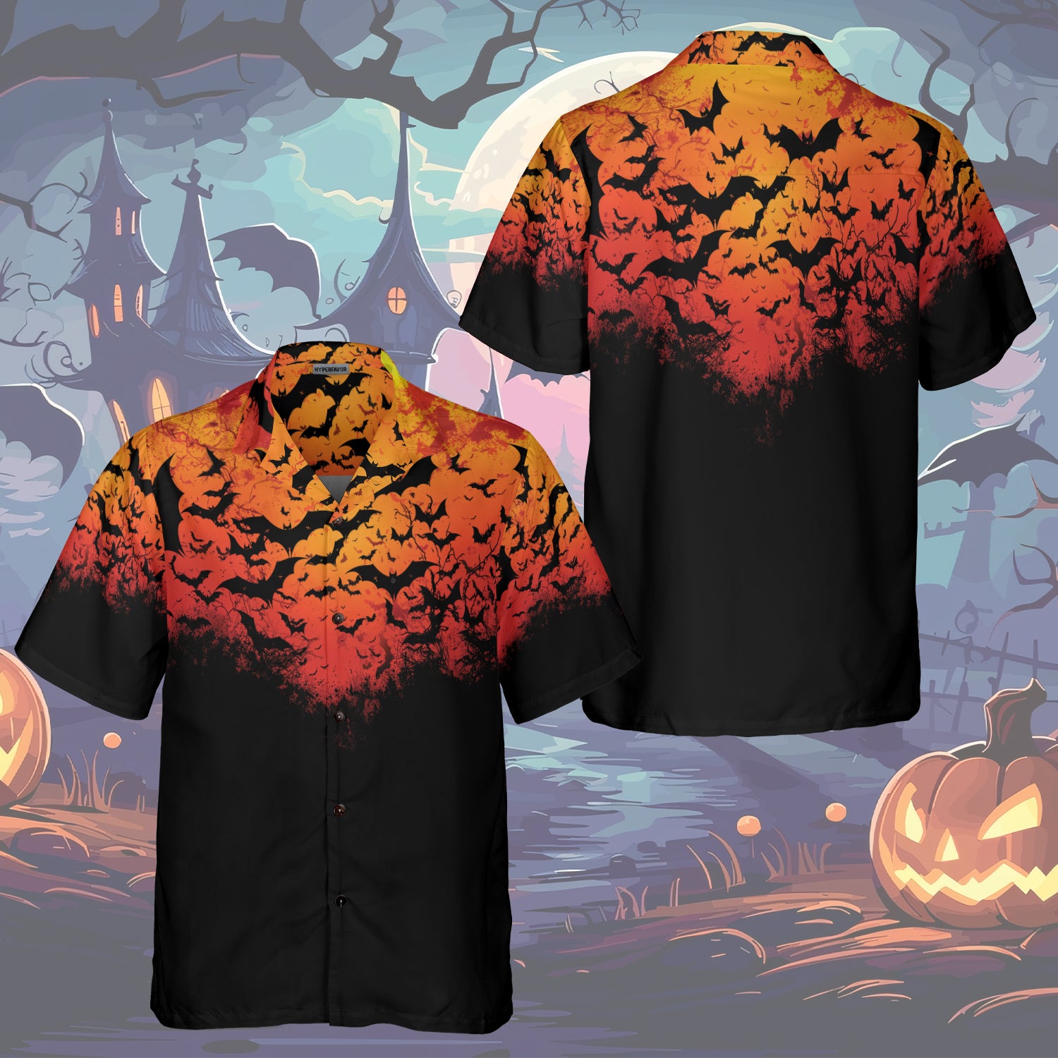 HYPERFAVOR Halloween Night Hawaiian Shirt