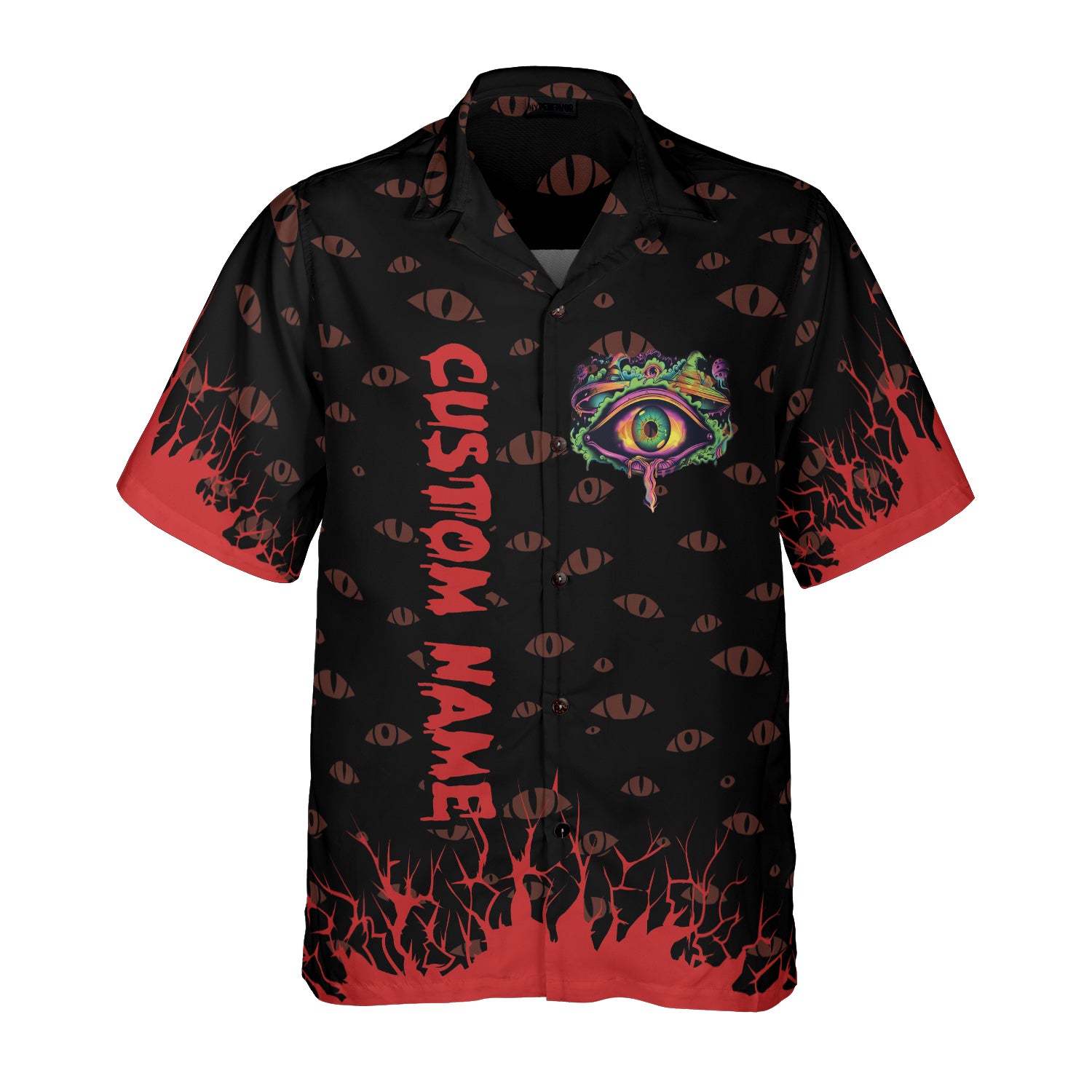 HYPERFAVOR Halloween x Psychedelic Art Magical Trippie Personalized Hawaiian Shirt