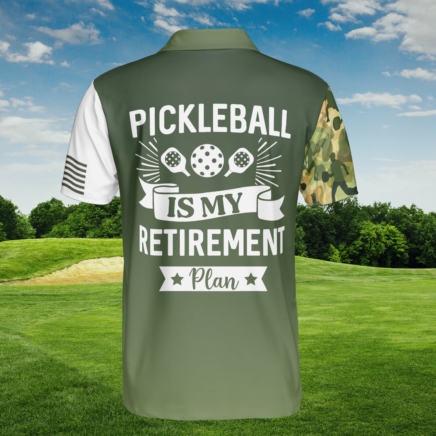 HYPERFAVOR Pickleball It's My Retirement Plan Skull Pattern Custom Polo Shirt