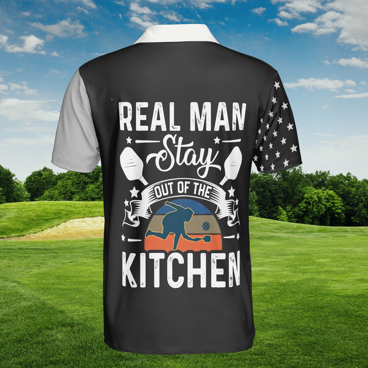 HYPERFAVOR Real Man Stay Out Of The  Kitchen Pickleball Polo Shirt