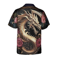 HYPERFAVOR Traditional Dragon Skull Art Hawaiian Shirt