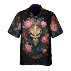 HYPERFAVOR Traditional Dragon Skull Art Hawaiian Shirt