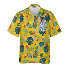 HYPERFAVOR Tropical Summer Botanical Pattern Custom Hawaiian Shirt With Pet Face