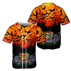 HYPERFAVOR Spooky Halloween Night Baseball Jersey