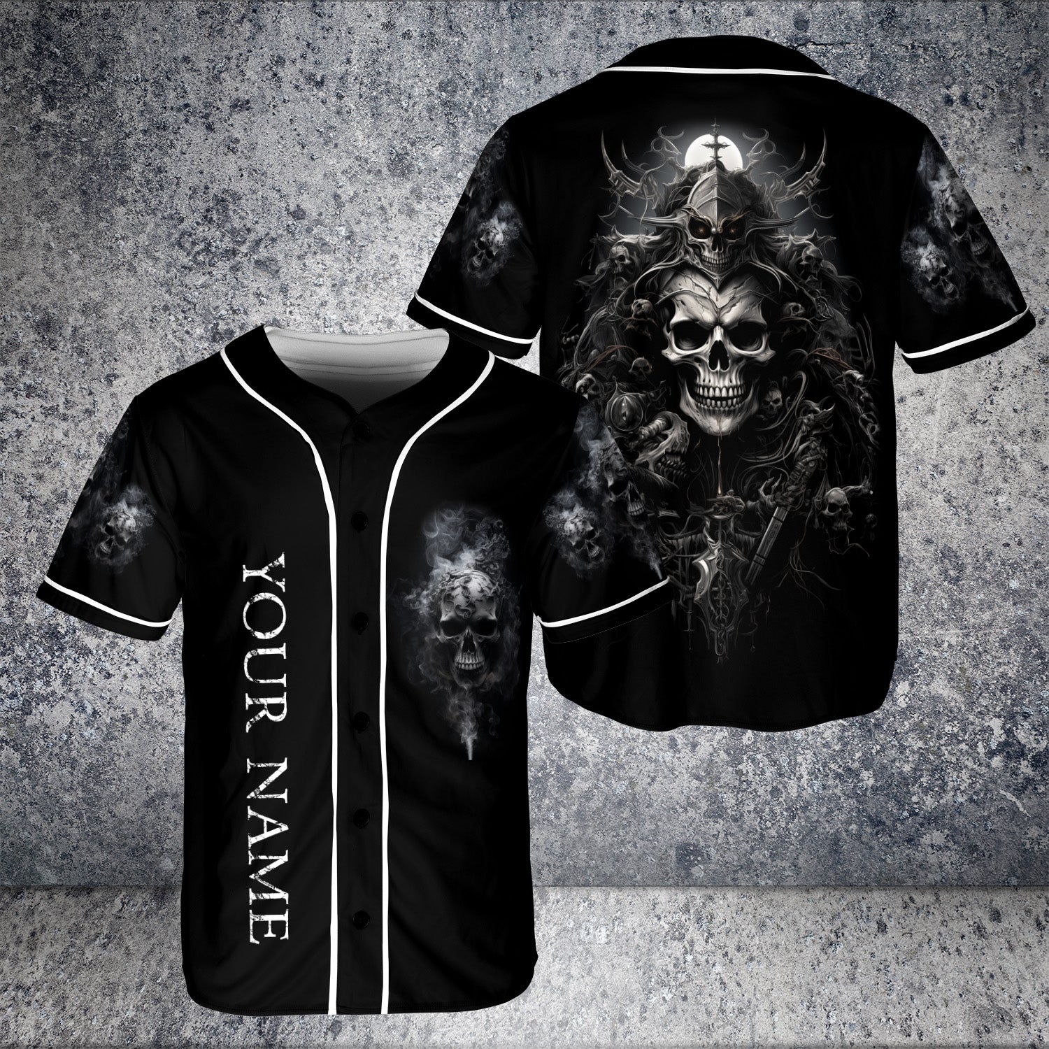 HYPERFAVOR Tribal Tattoo Skull Custom Baseball Jersey – Hyperfavor