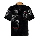 IDGAF Skull Hawaiian Shirt, Halloween Black Gothic Skull Shirt For Men And Women